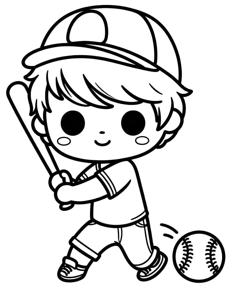 Úžasný Basebal omalovánka