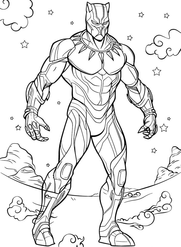 Úžasný Black Panther omalovánka