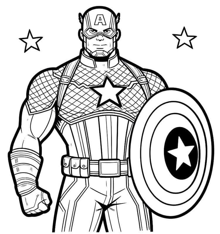 Úžasný Captain America omalovánka