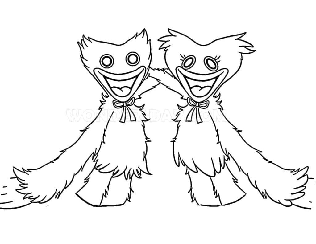 Úžasný Huggy Wuggy omalovánka