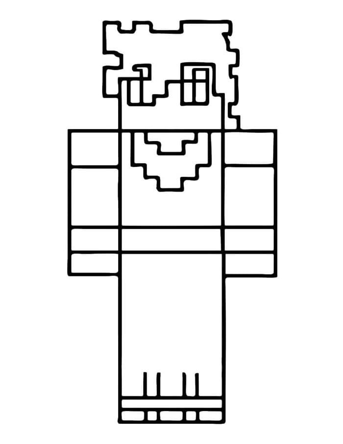 Úžasný Minecraft omalovánka