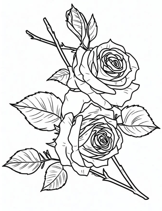 Úžasný Růže omalovánka