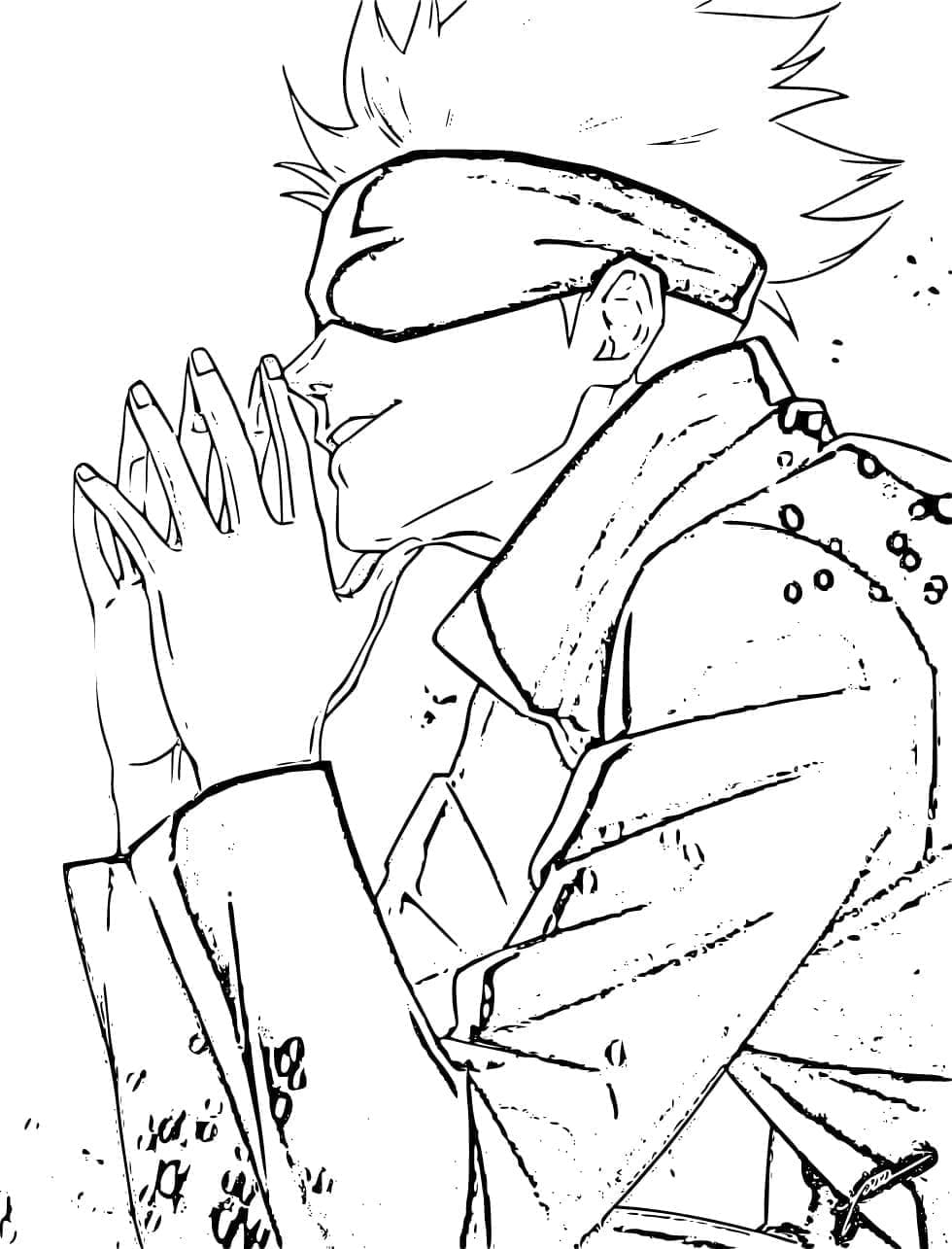 Úžasný Satoru Gojo omalovánka