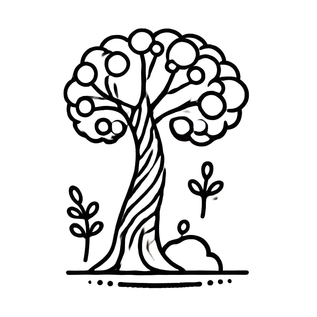 Úžasný Strom omalovánka