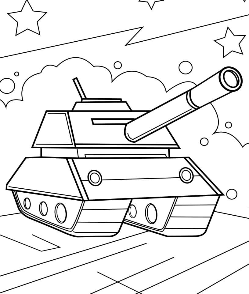Tank omalovánky