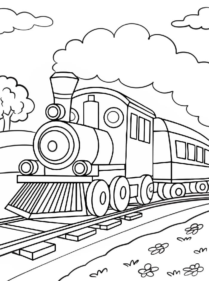 Úžasný Vlak omalovánka