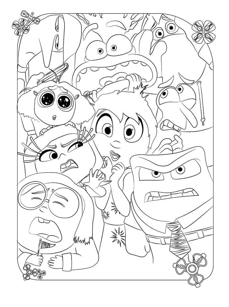 V hlavě 2 pro 3leté Děti omalovánka