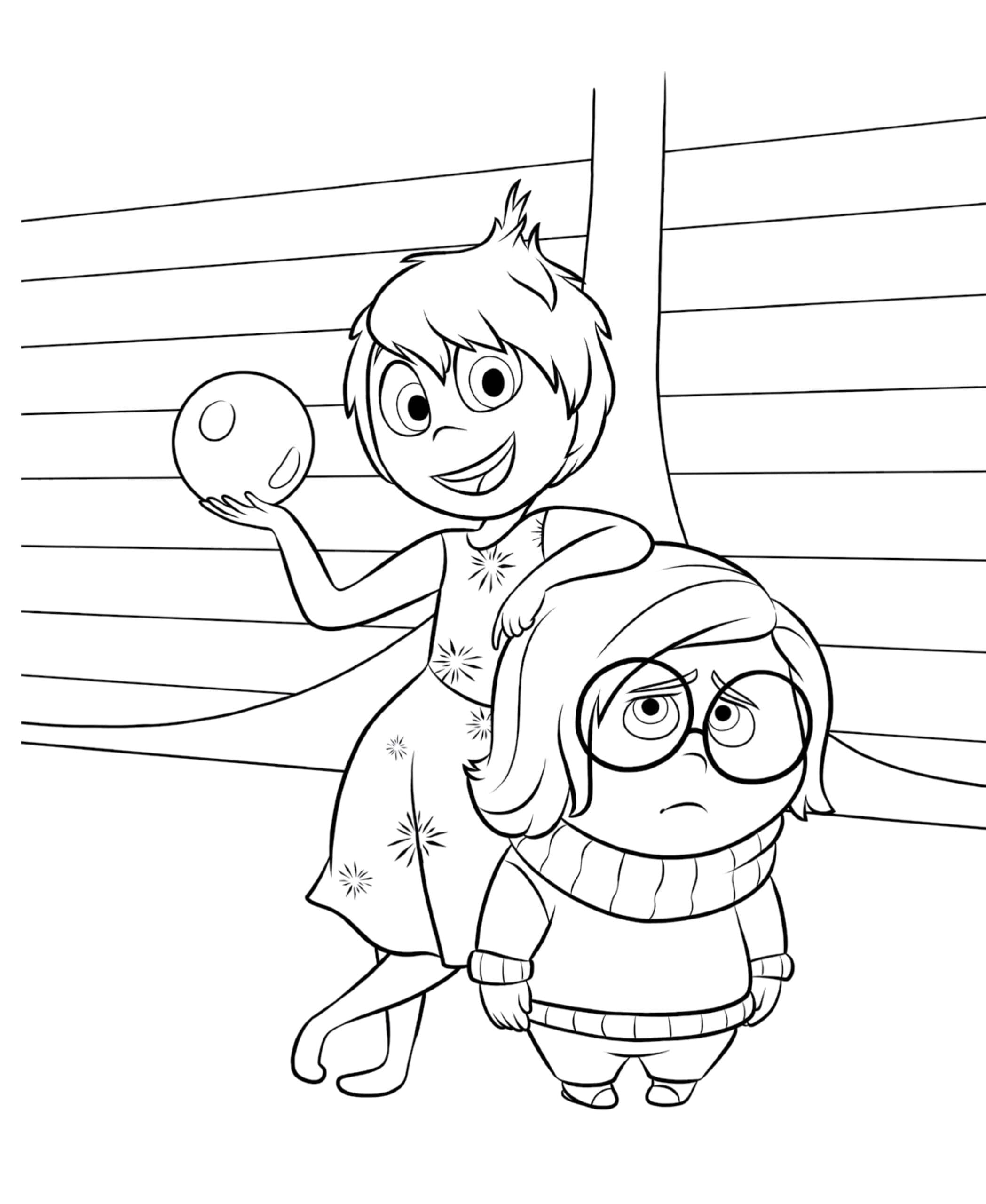 V hlavě Zdarma Tisknutelný omalovánka