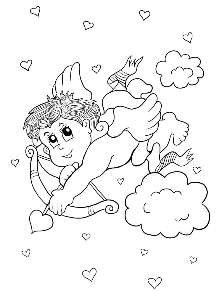 Valentýn Tisknutelný pro Děti omalovánka