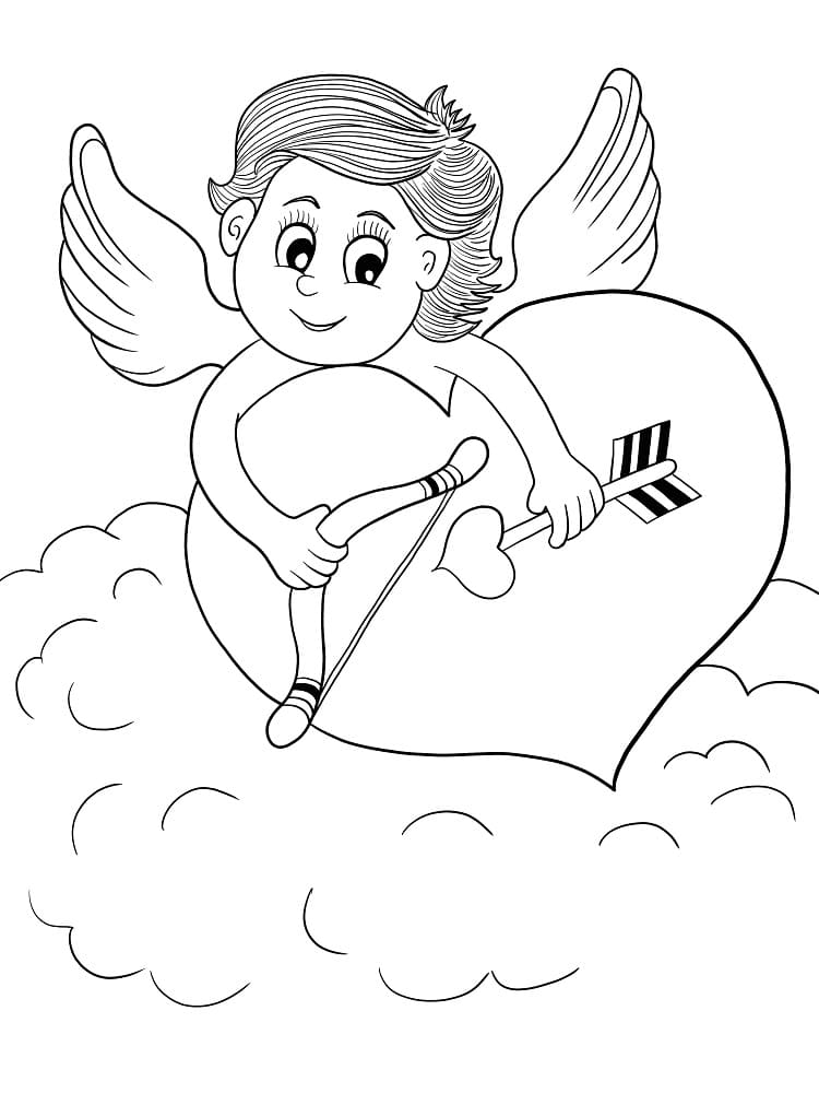 Valentýn k Vymalování omalovánka