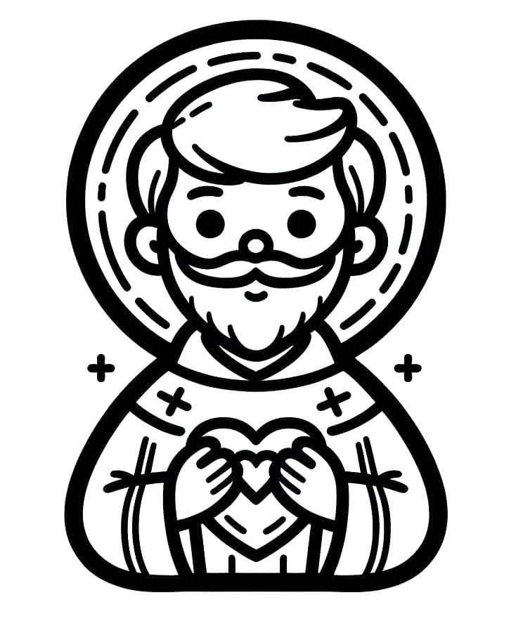 Valentýn pro 6leté Děti omalovánka