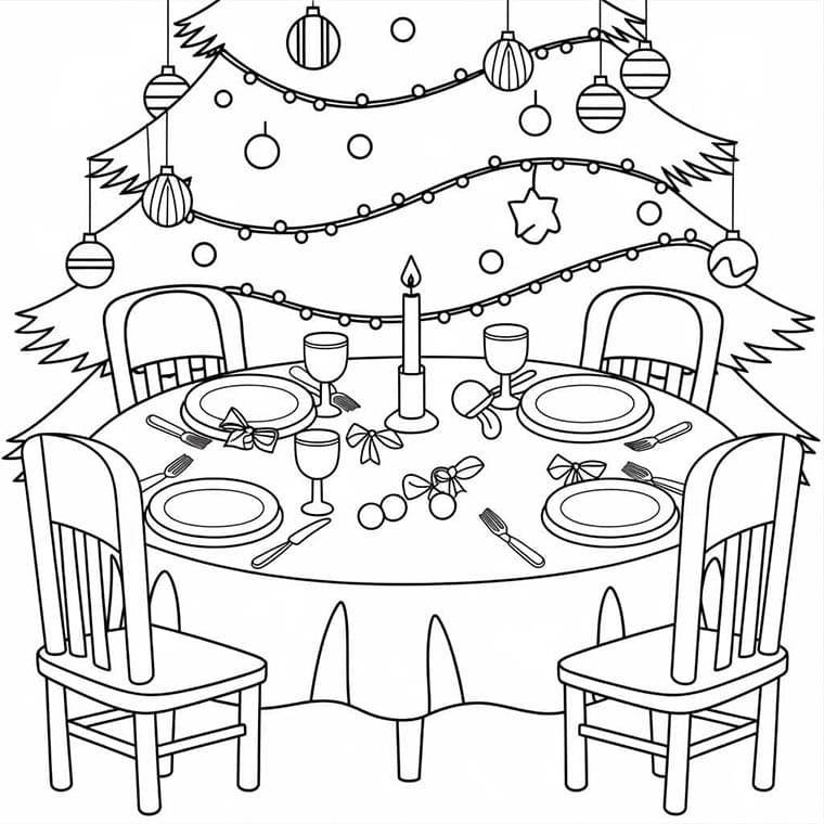 Vánoce pro 2leté Děti omalovánka