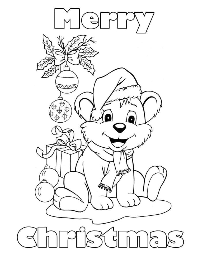 Vánoce pro 4leté Děti omalovánka