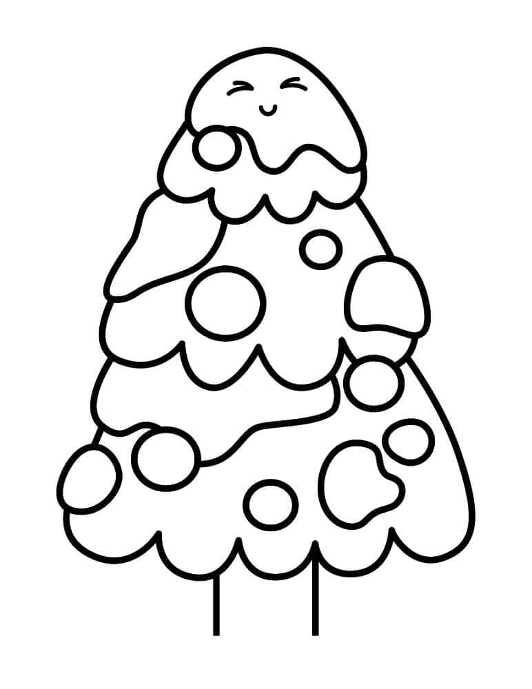 Vánoční Strom (8) omalovánka