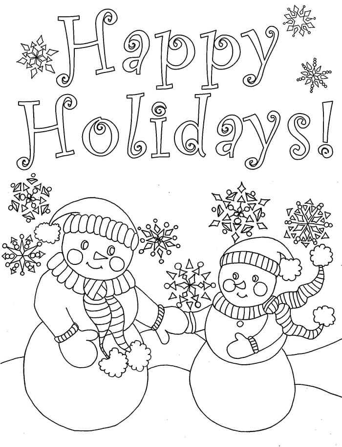 Vánoční svátky omalovánka