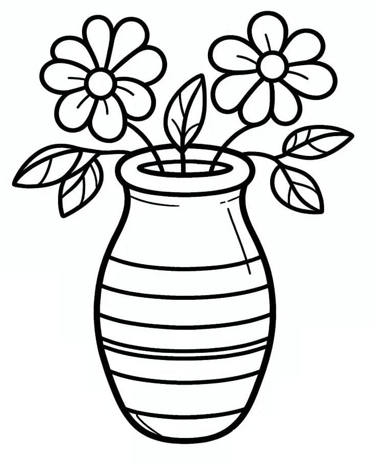 Květinová Váza omalovánky
