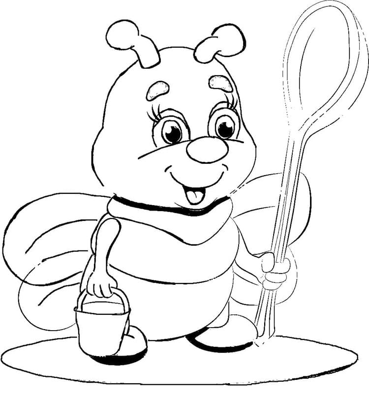 Včela Tisknutelná pro Děti omalovánka