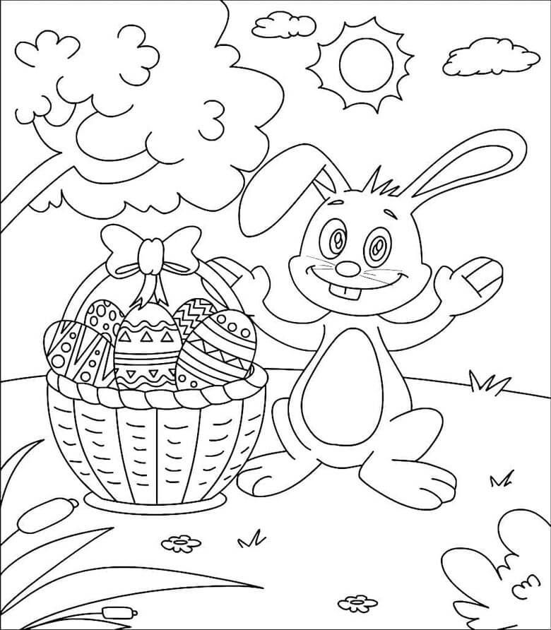 Velikonoce Tisknutelné omalovánka