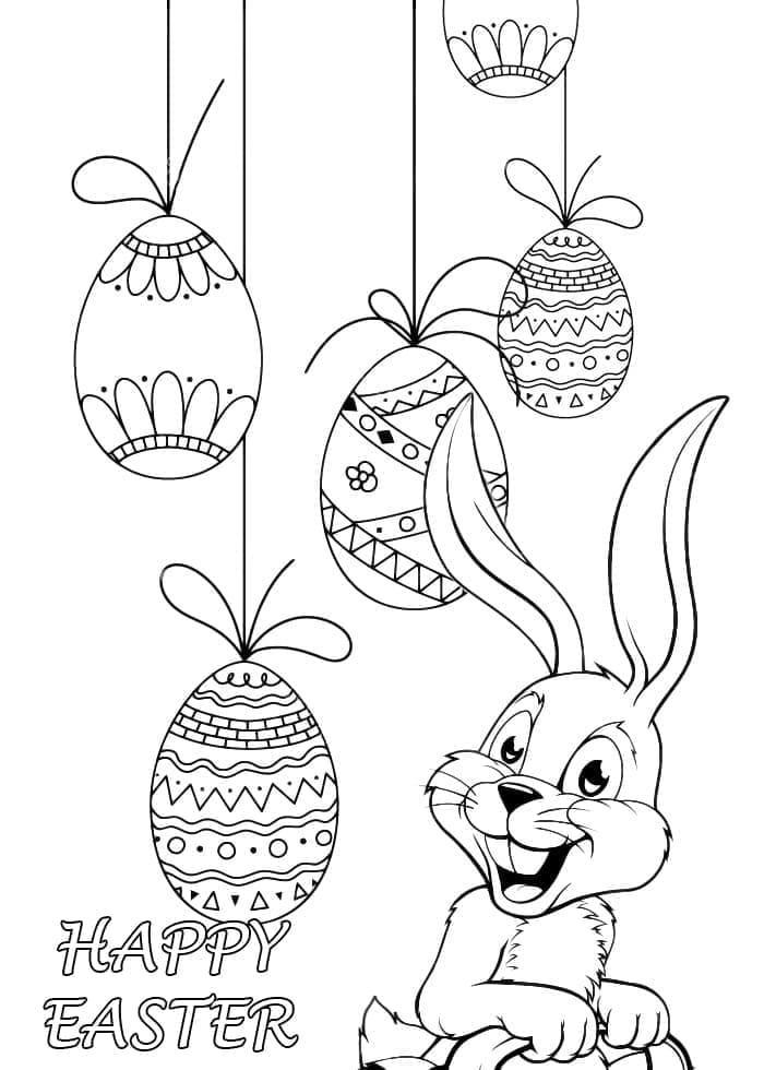 Velikonoce pro 3leté Děti omalovánka