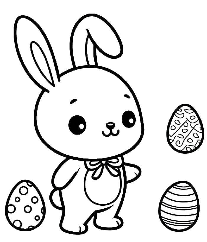 Velikonoční Zajíček (12) omalovánka