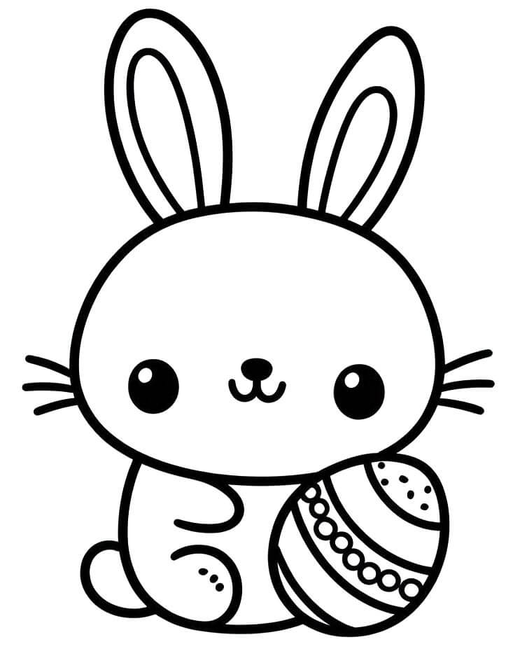 Velikonoční Zajíček (16) omalovánka