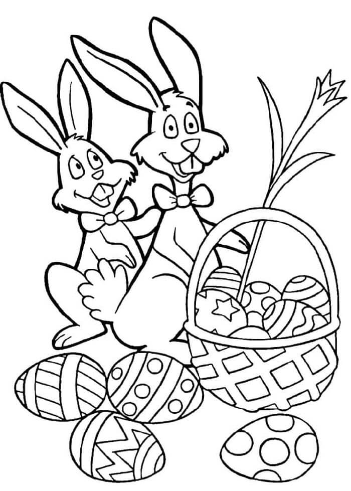 Velikonoční Zajíček (17) omalovánka