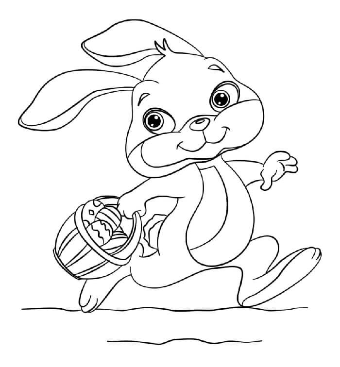 Velikonoční Zajíček (18) omalovánka