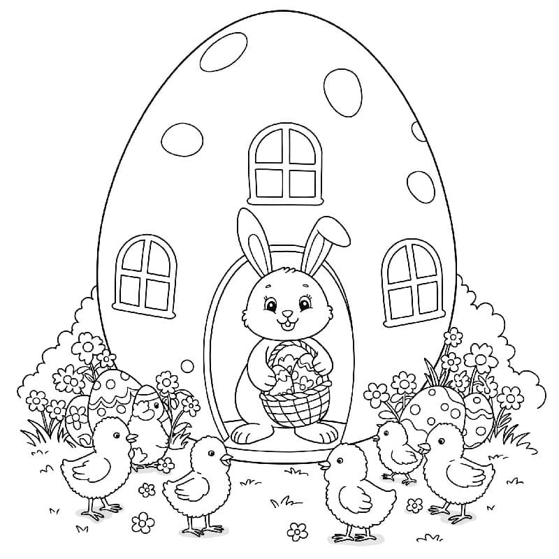 Velikonoční Zajíček (2) omalovánka