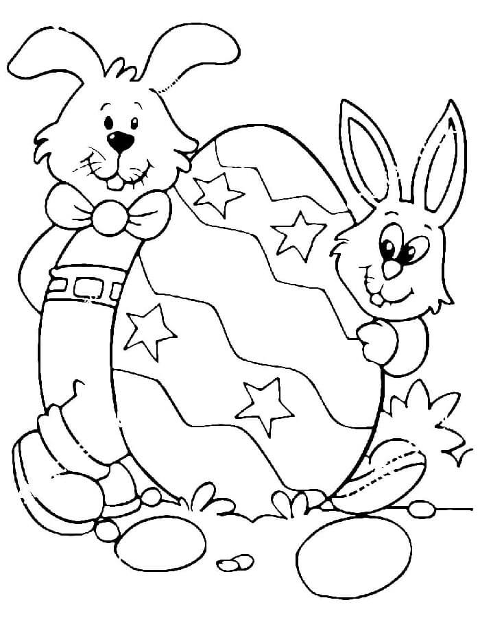 Velikonoční Zajíček (20) omalovánka