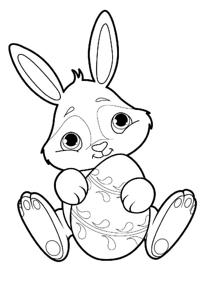Velikonoční Zajíček (21) omalovánka