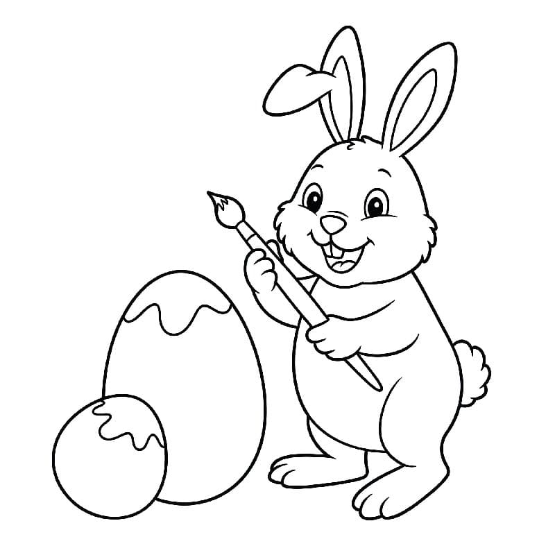 Velikonoční Zajíček (23) omalovánka