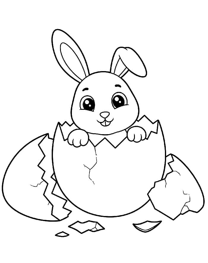 Velikonoční Zajíček (25) omalovánka