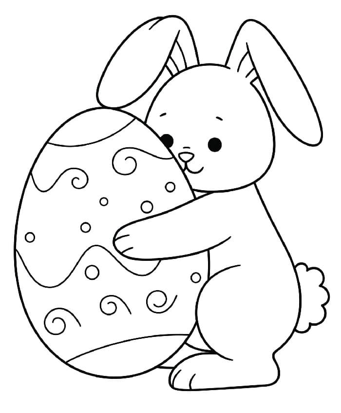 Velikonoční Zajíček (30) omalovánka