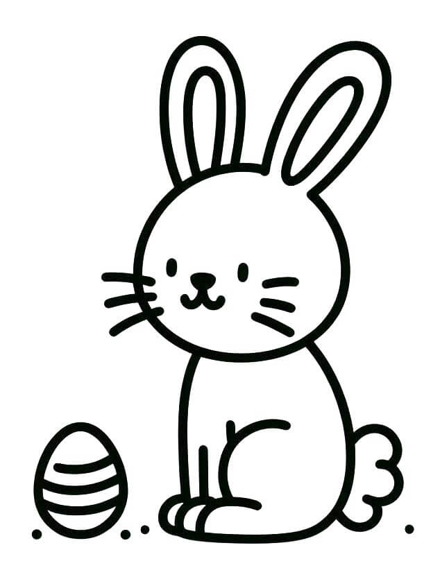 Velikonoční Zajíček (35) omalovánka
