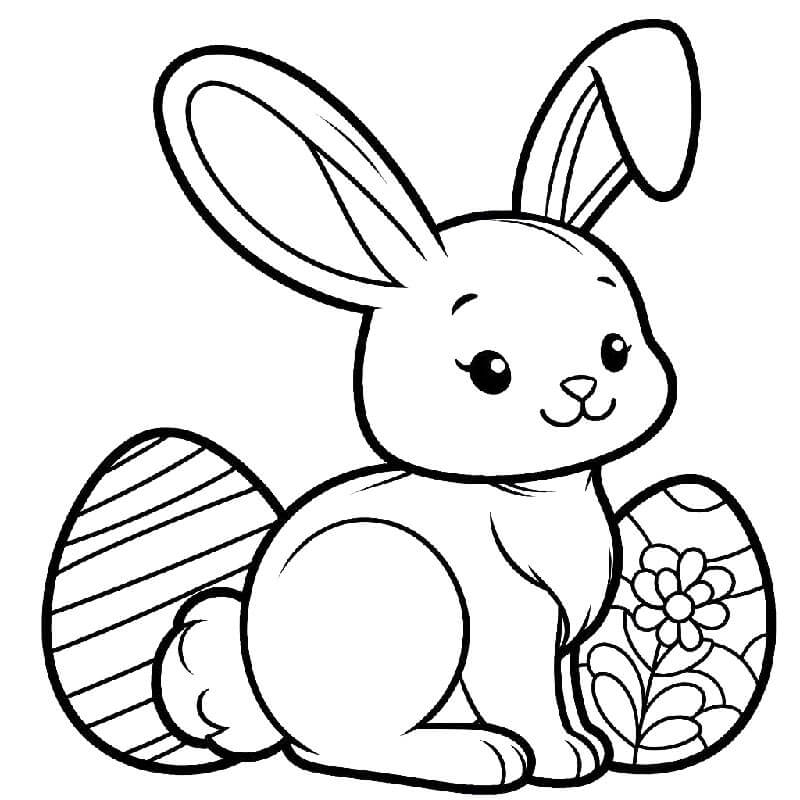 Velikonoční Zajíček (36) omalovánka