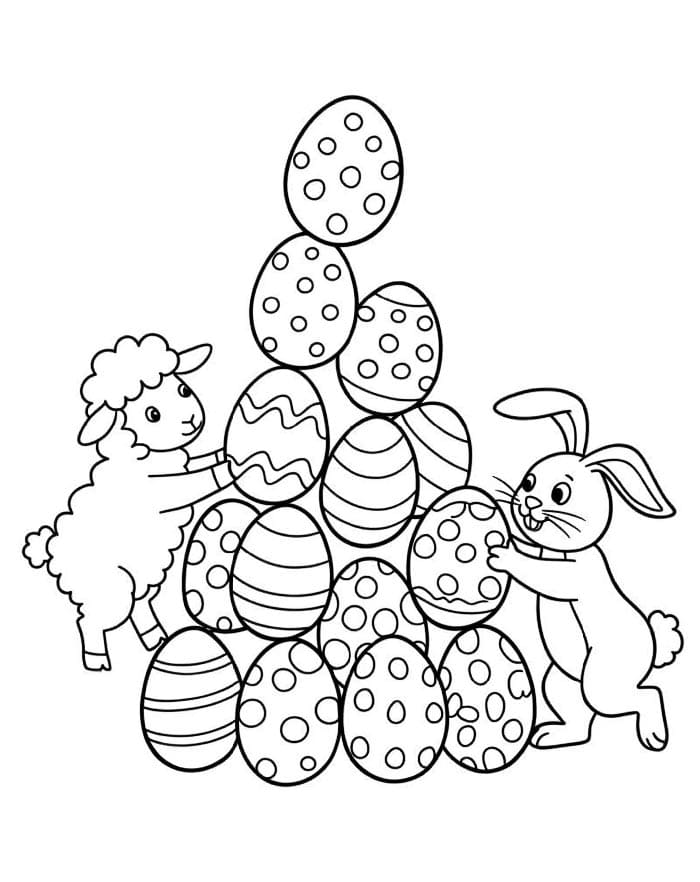 Velikonoční Zajíček (4) omalovánka