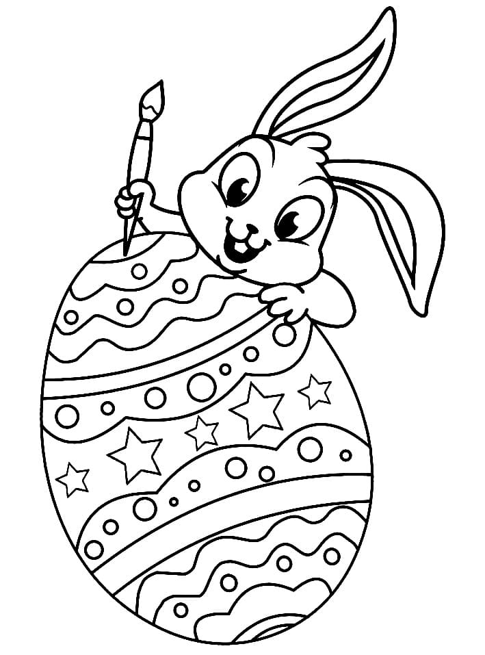 Velikonoční Zajíček (40) omalovánka
