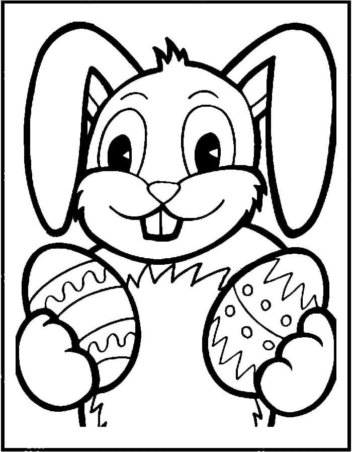 Velikonoční Zajíček (8) omalovánka