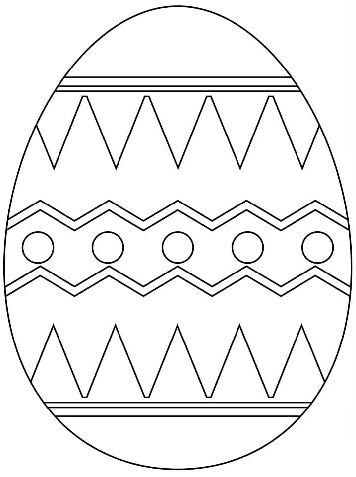 Velikonoční vajíčko Tisknutelné Zdarma omalovánka