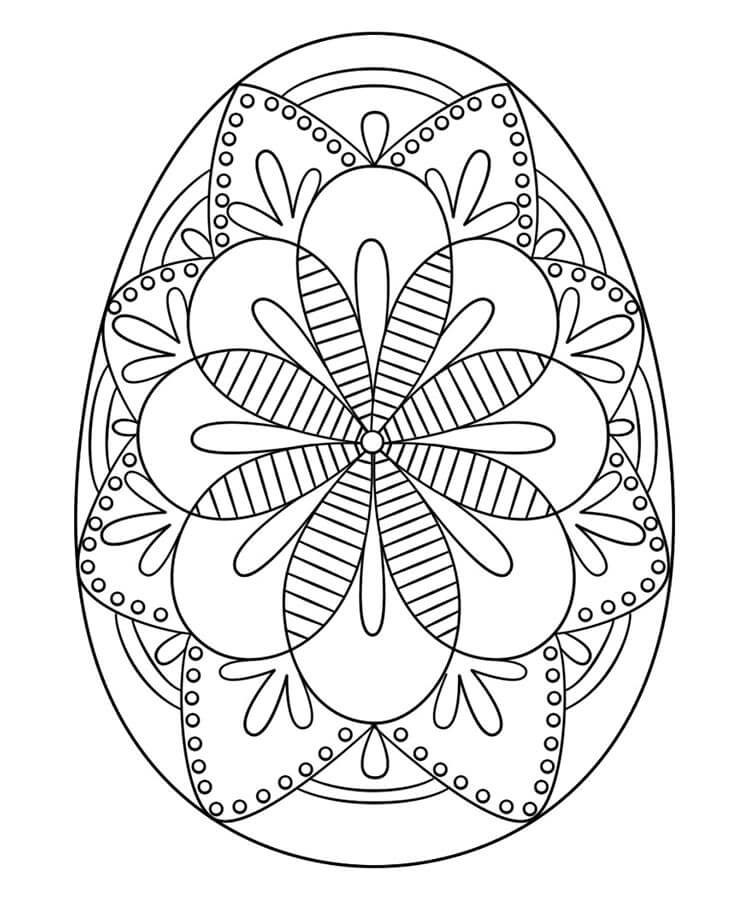 Velikonoční vajíčko Tisknutelné pro Děti omalovánka