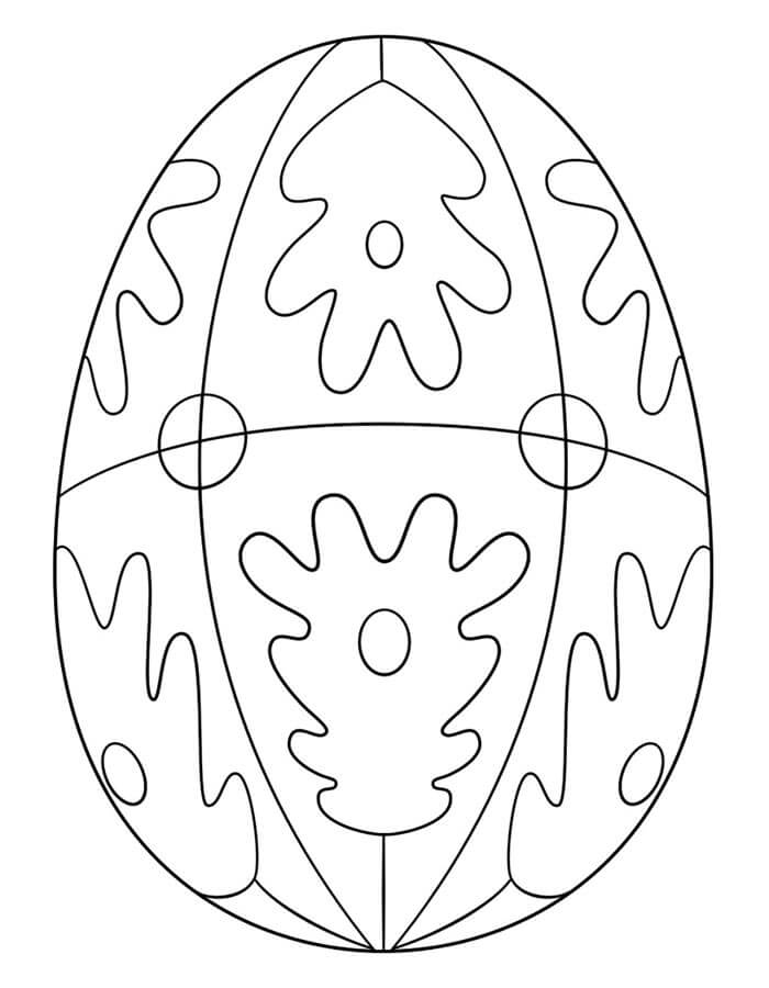 Velikonoční vajíčko Zdarma omalovánka