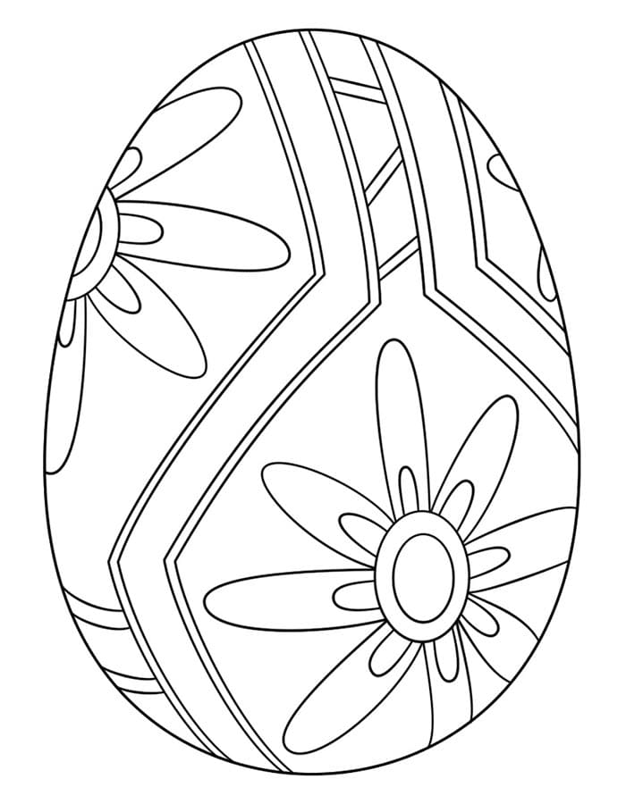 Velikonoční vajíčko pro 3leté Děti omalovánka