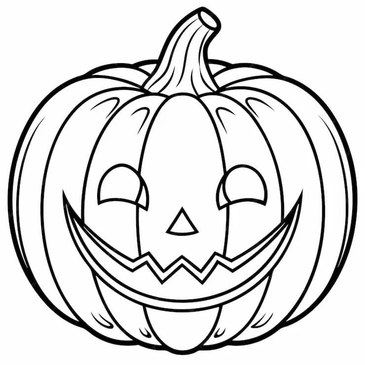 Velmi Jednoduchá Dýně omalovánka