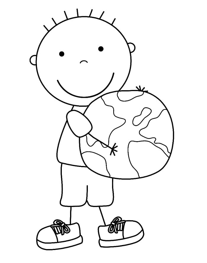 Velmi Jednoduchá Země omalovánka