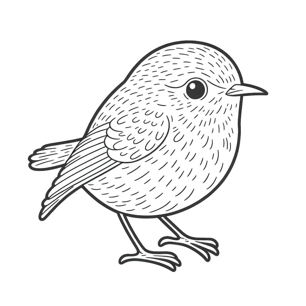 Velmi Jednoduchý Pták omalovánka