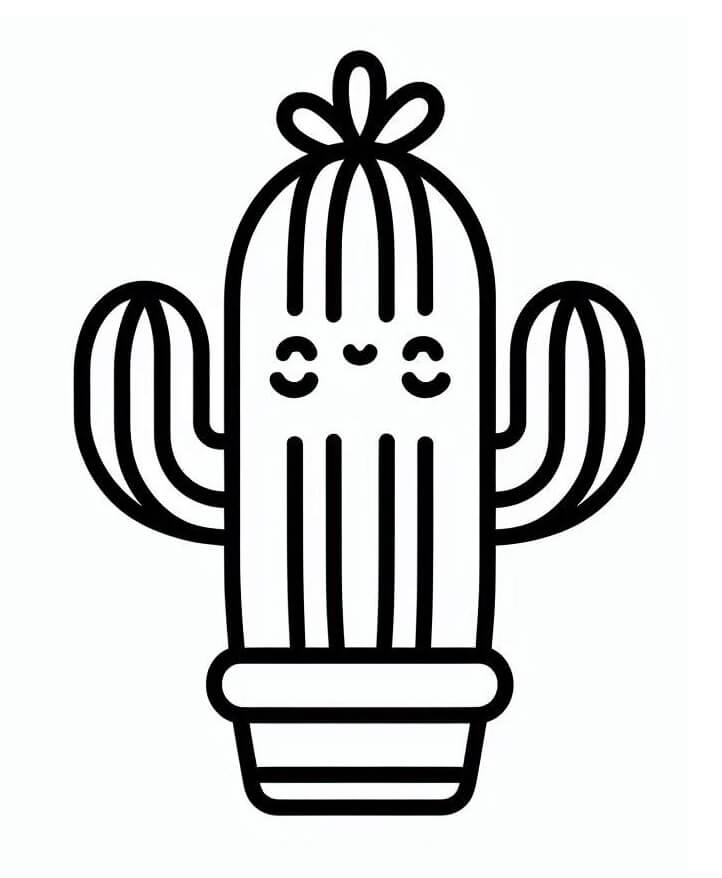Velmi Krásný Kaktus omalovánka