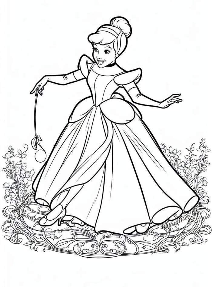 Velmi Roztomilá Popelka omalovánka