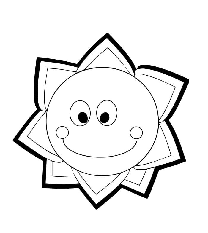 Velmi Roztomilé Slunce omalovánka