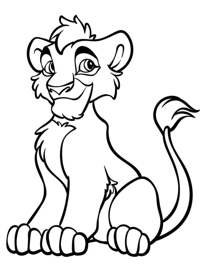 Velmi Roztomilý Lví Král omalovánka