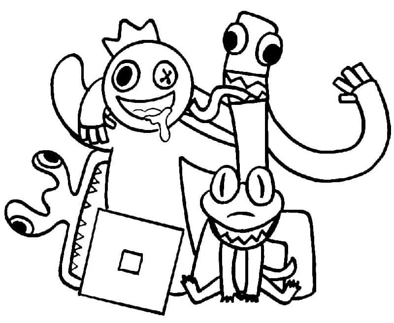 Rainbow Friends omalovánky